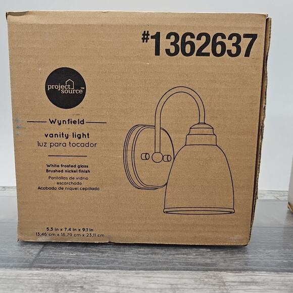 Project Source Wynfield Vanity Light Brushed Nickel Finish (1362637) [C4] - Picture 11 of 14